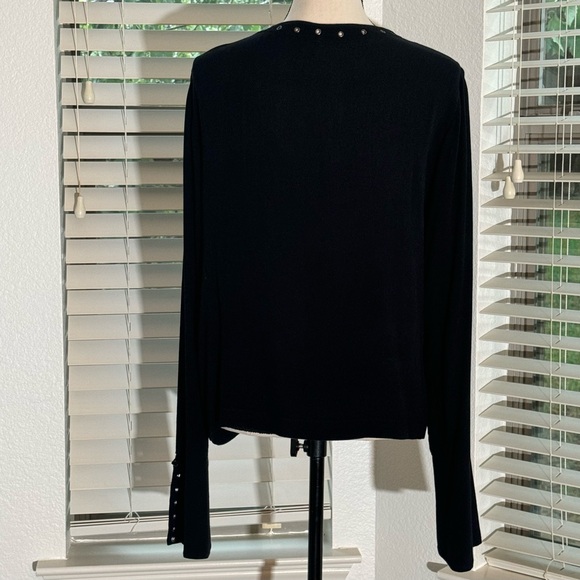 Free People Jump To The Beat plunging neckline w/bell sleeves, Size L - Picture 7 of 9